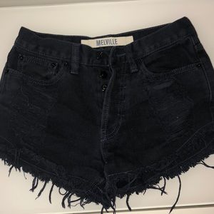Denim high wasted festival shorts